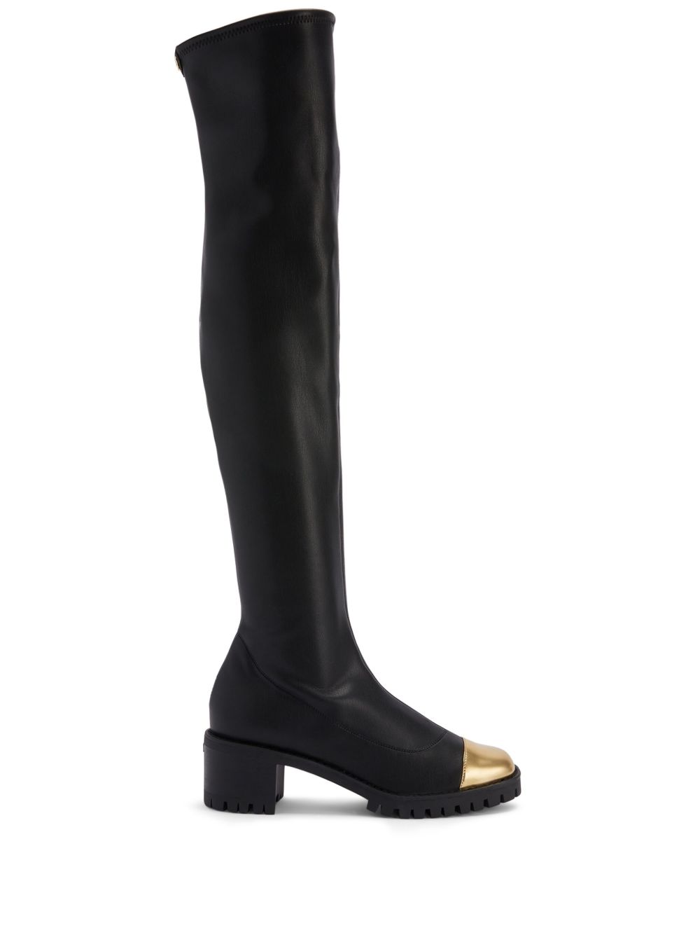 Giuseppe Zanotti Be-fore 平底过膝靴 - 黑色