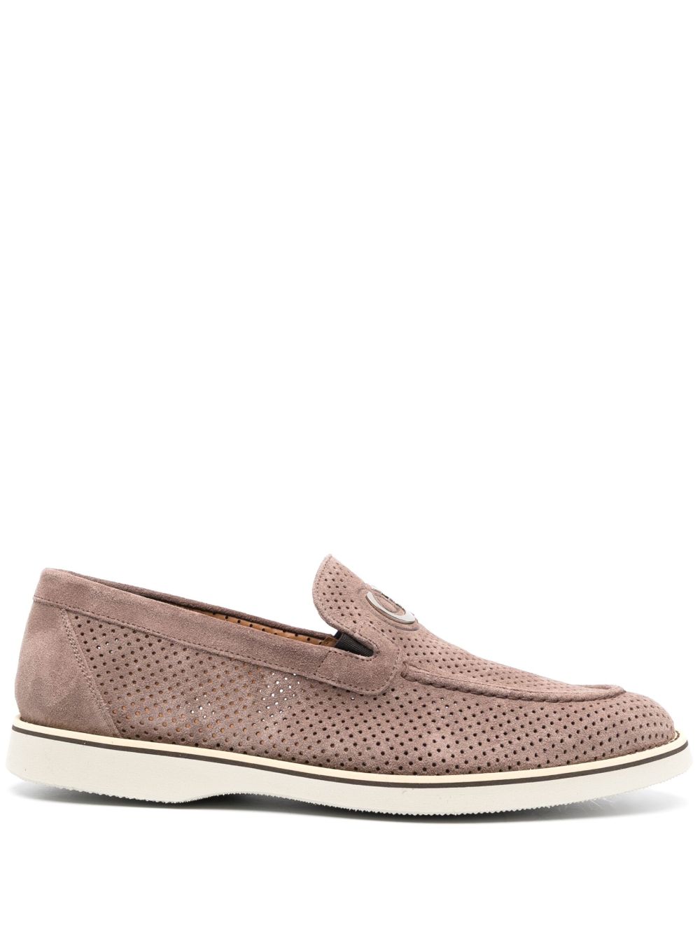 Casadei Rovesciato 绒面皮乐福鞋 - 中性色