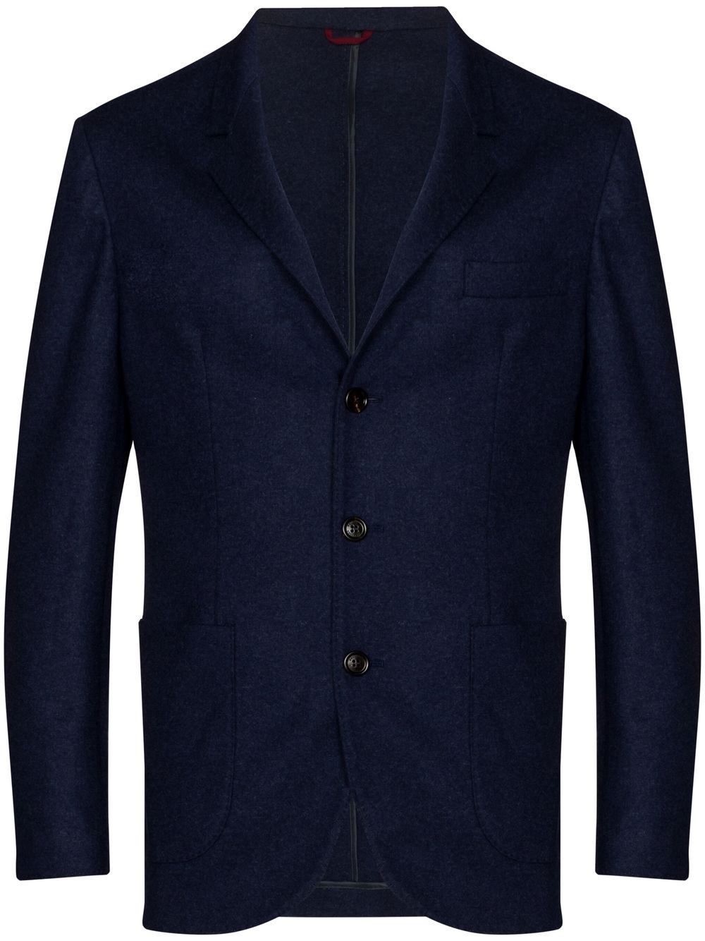 Brunello Cucinelli 单排扣西装夹克 - 蓝色