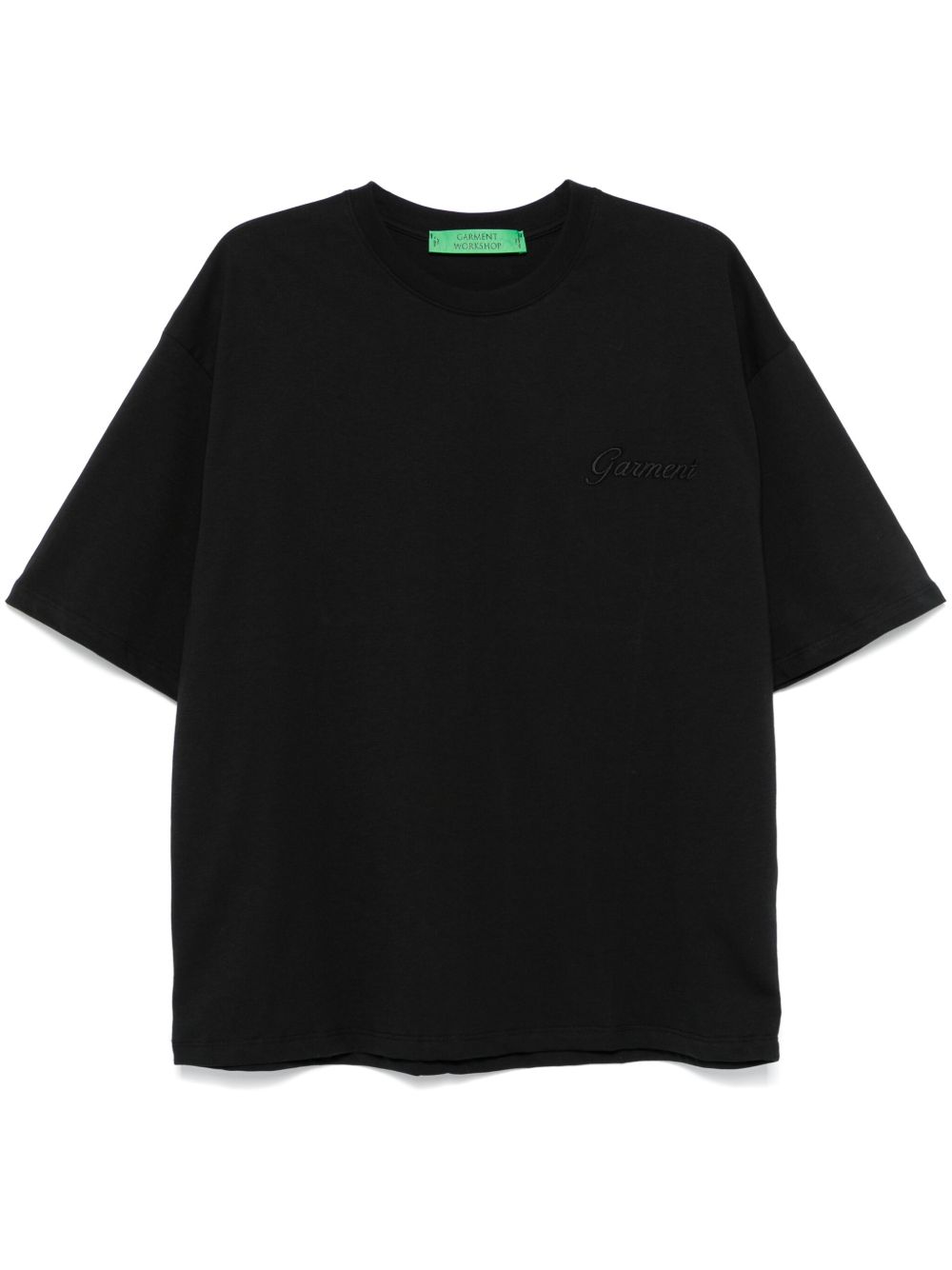Garment workshop logo刺绣T恤 - 黑色