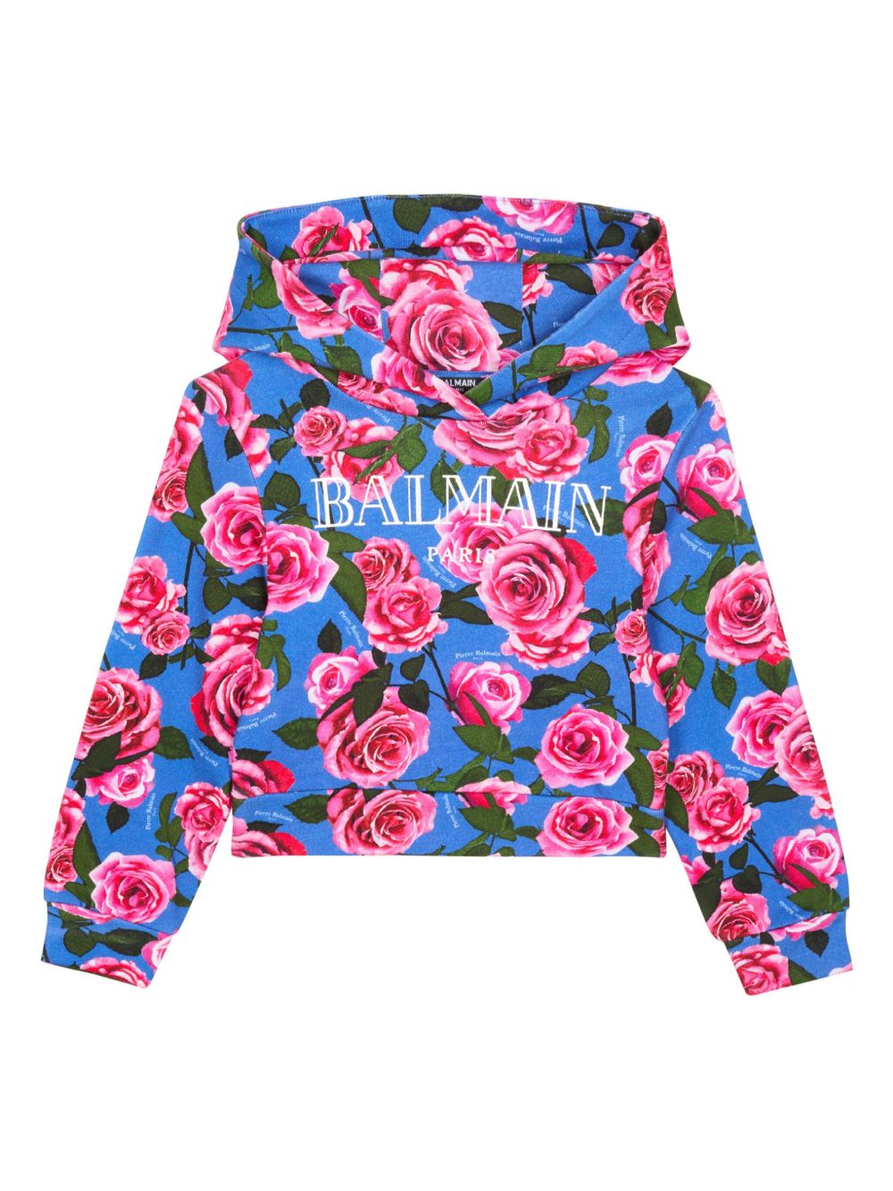 Balmain Kids Vintage Balmain 棉连帽衫 - 蓝色