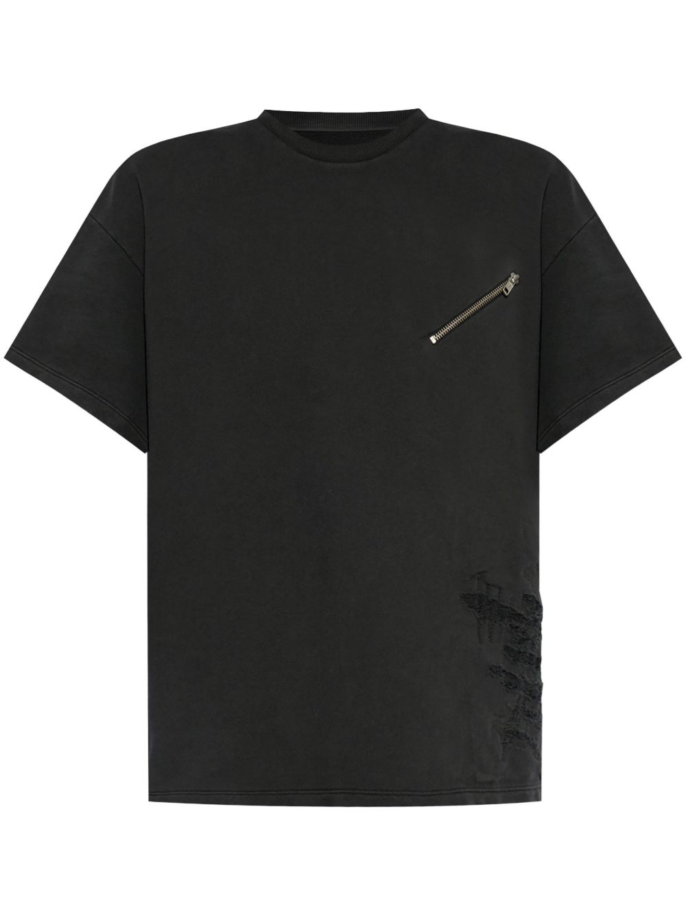 MM6 Maison Margiela 拉链口袋T恤 - 黑色
