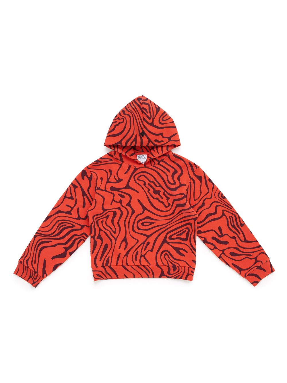 Marcelo Burlon County Of Milan Kids AOP 图案印花连帽衫 - 橘色
