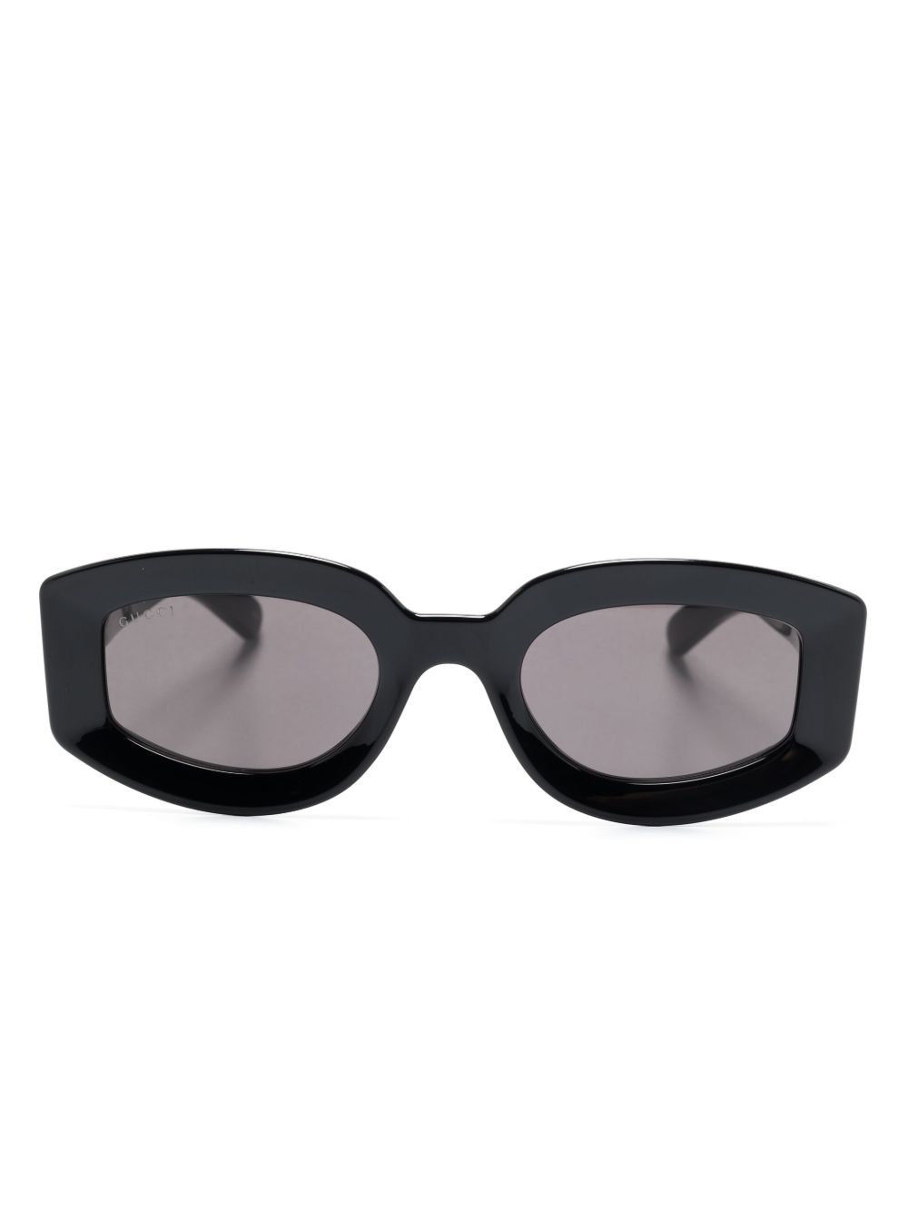Gucci Eyewear logo压纹太阳眼镜 - 黑色