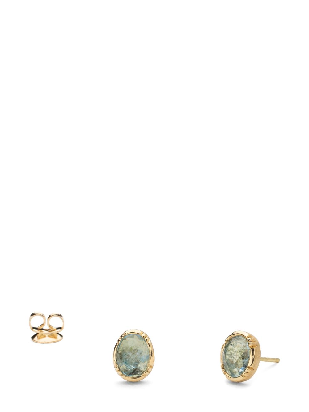 Brooke Gregson 18kt yellow gold Orbit aquamarine earrings - 金色