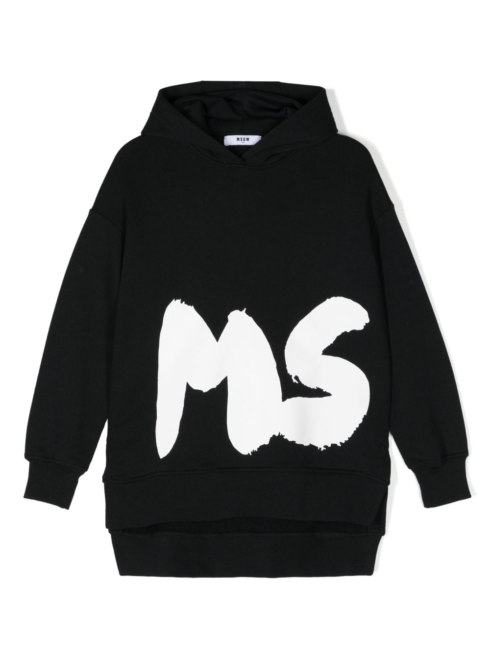 MSGM Kids logo印花连衣裙 - 黑色