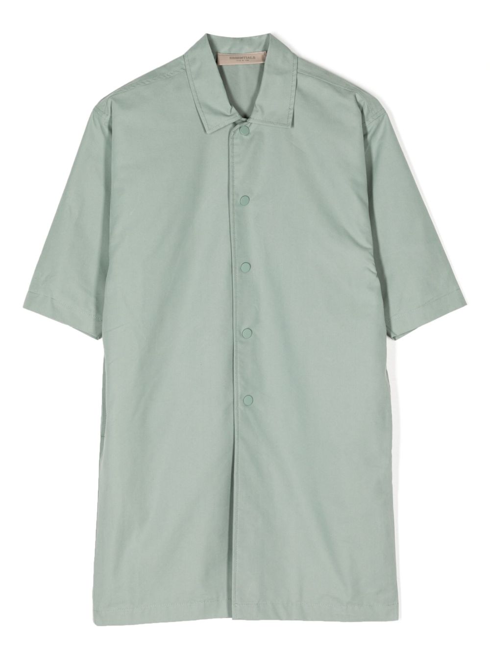 FEAR OF GOD ESSENTIALS KIDS logo压纹搭扣衬衫式夹克 - 蓝色