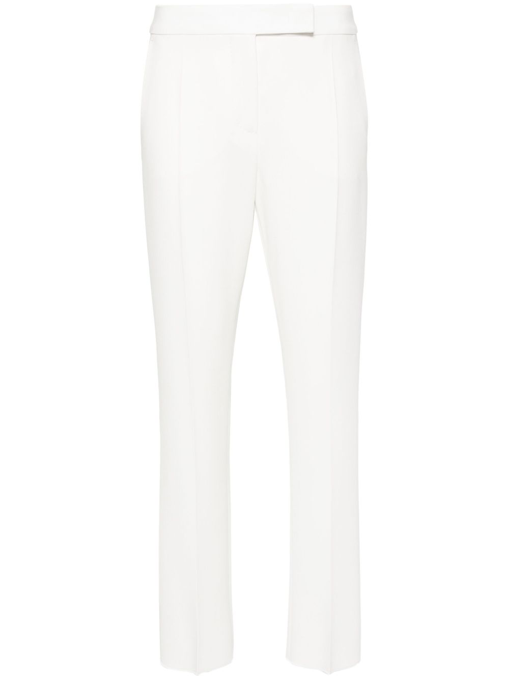 Max Mara 压褶直筒长裤 - 白色