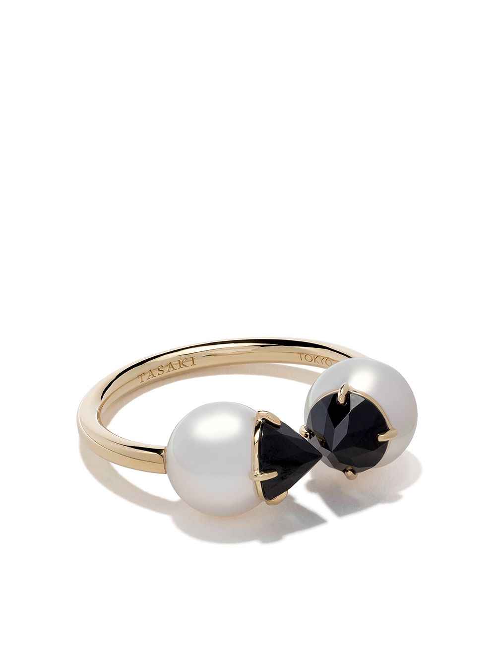 TASAKI Collection Line refined rebellion 18K黄金黑尖晶石戒指 - 金色