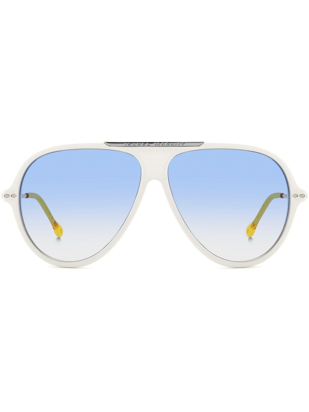 Isabel Marant Eyewear Hera 飞行员镜框太阳眼镜 - 白色