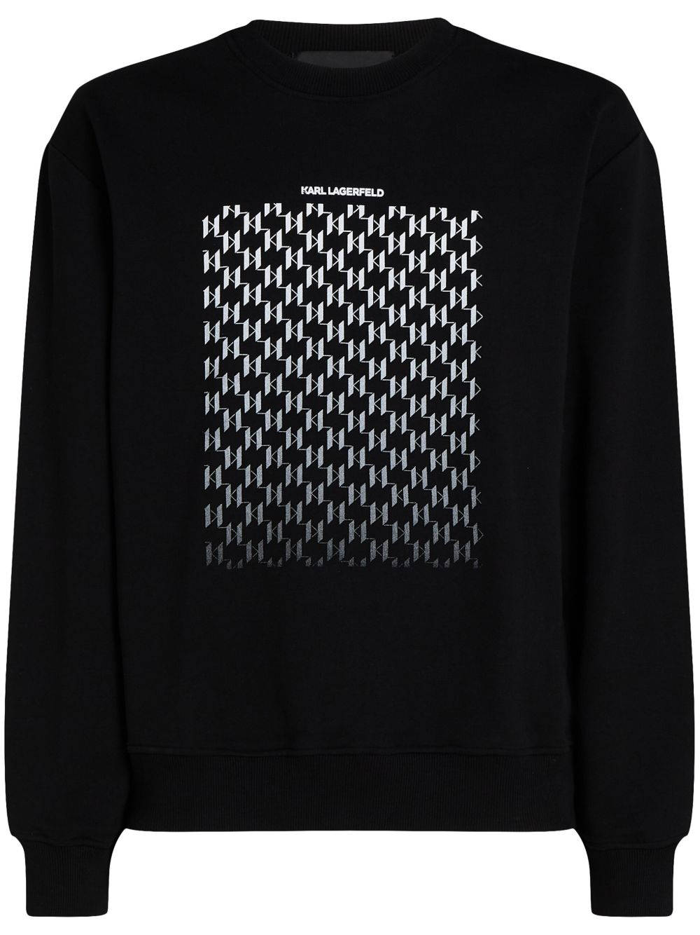 Karl Lagerfeld 经典logo渐变色卫衣 - 黑色