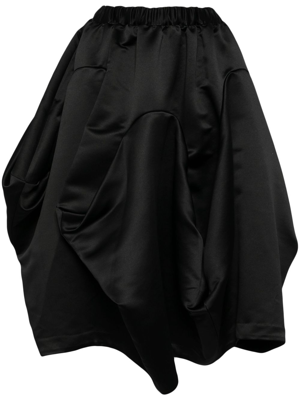 Comme Des Garçons Comme Des Garçons 拼接中长半身裙 - 黑色