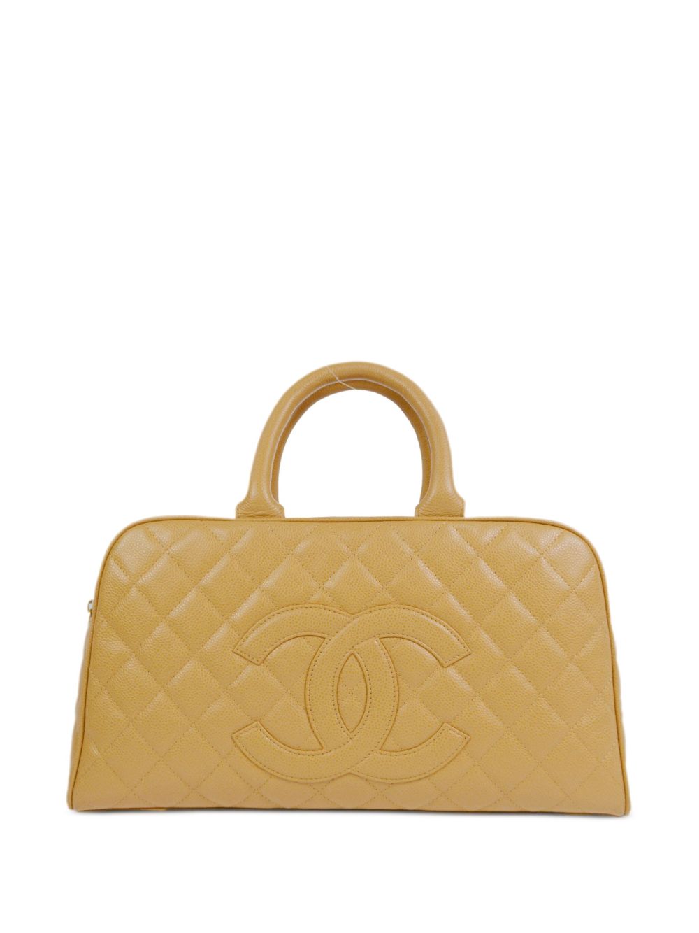 CHANEL Pre-Owned 菱纹绗缝手提包（2003年典藏款） - 中性色