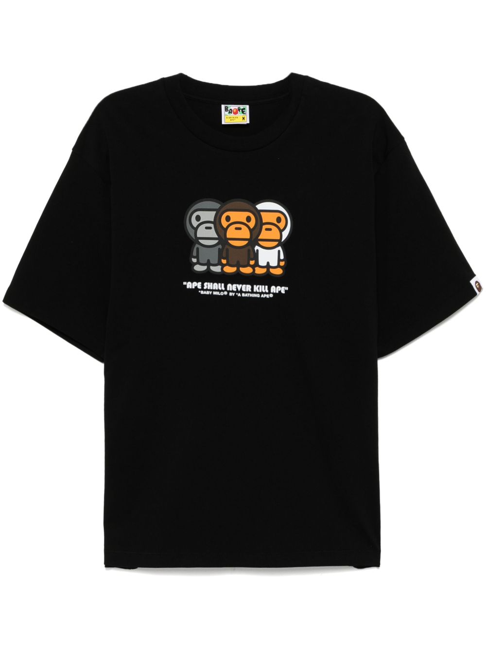 A BATHING APE® Baby Milo 宽松T恤 - 黑色