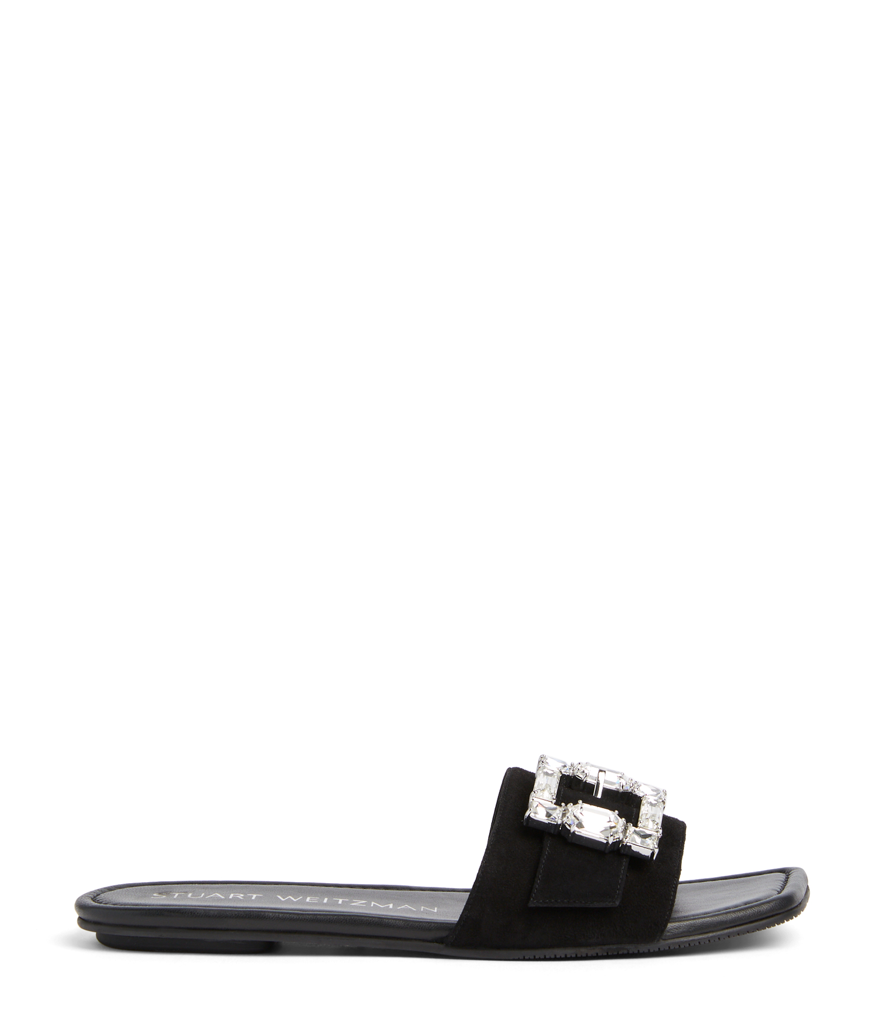 Stuart Weitzman Saint Tropez Flat Slide - Woman Flats And Loafers Black 37.5