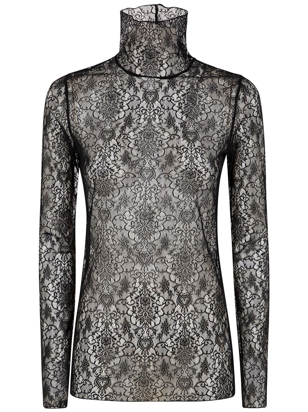 Yohji Yamamoto 蕾丝贴花上衣 - 1 BLACK