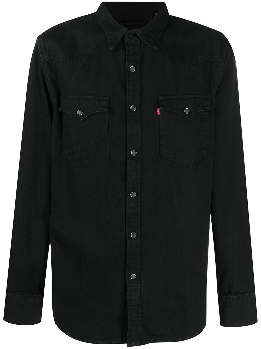 Levi's 盖袋牛仔衬衫 - 黑色
