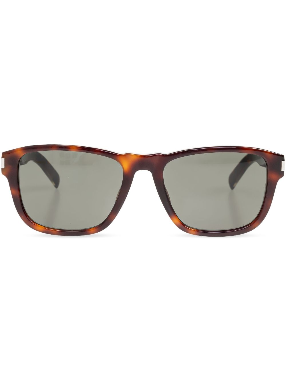 Saint Laurent Eyewear 有色镜片方框太阳眼镜 - 褐色