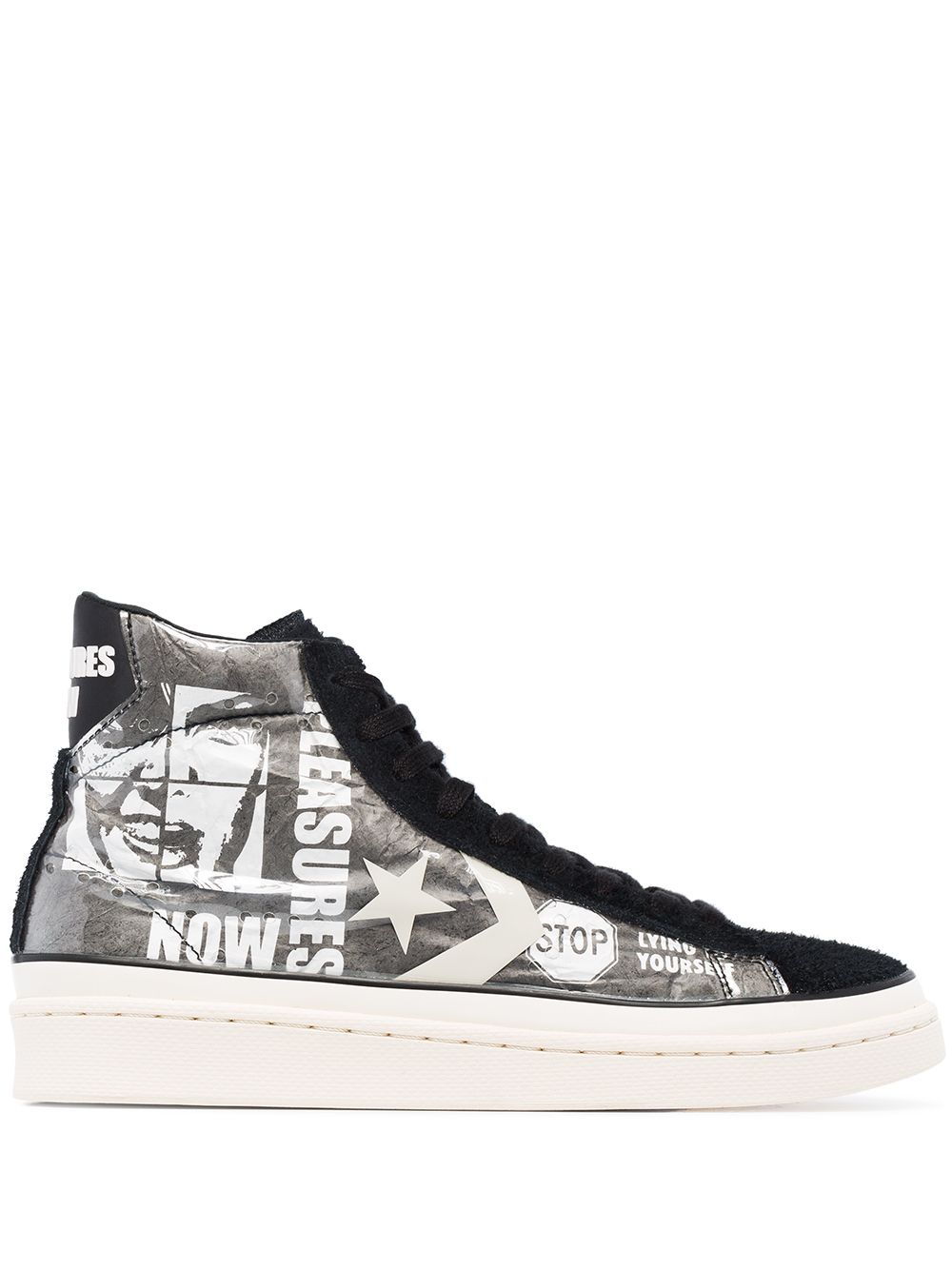 Converse Pleasure Pro 高帮印花板鞋 - 黑色