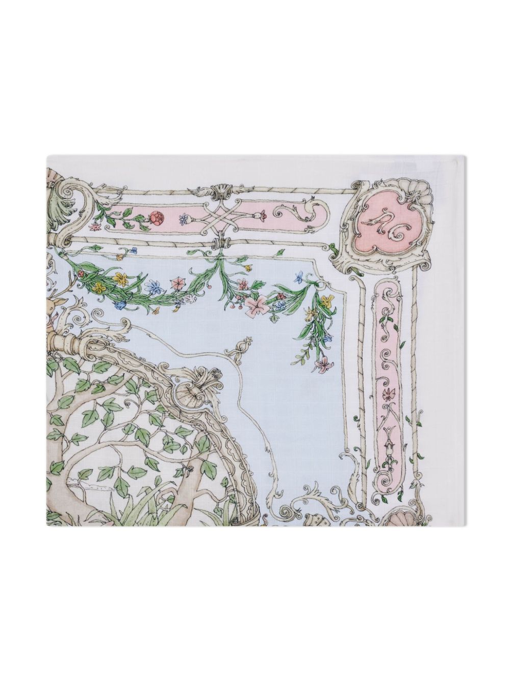 Atelier Choux 插画印花棉毯子 - 粉色