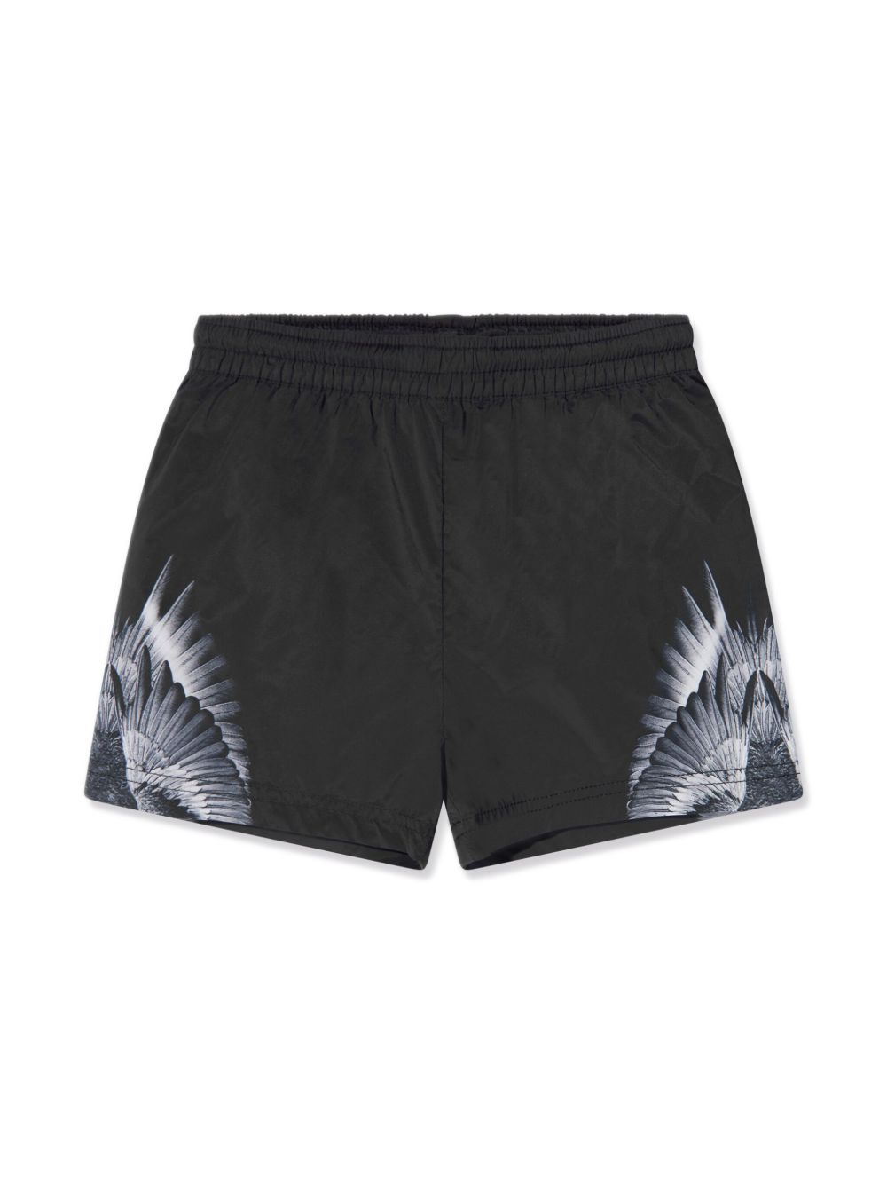 Marcelo Burlon County Of Milan Kids 翅膀印花运动短裤 - 黑色