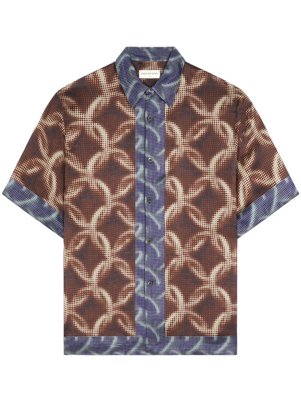 DRIES VAN NOTEN 短袖衬衫 - 褐色