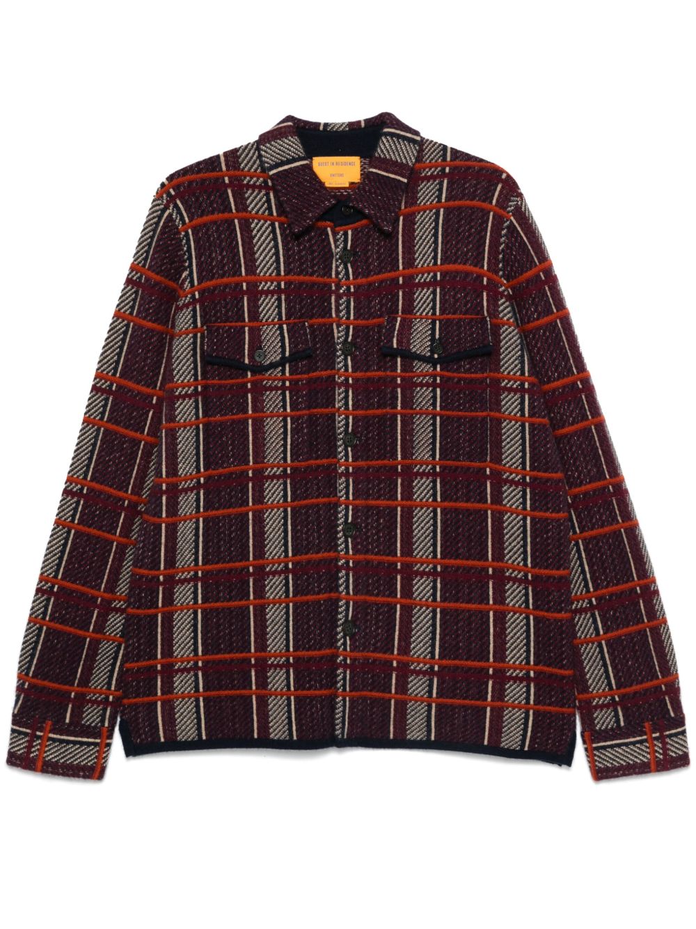 Guest In Residence Plaid Work 衬衫 - 红色