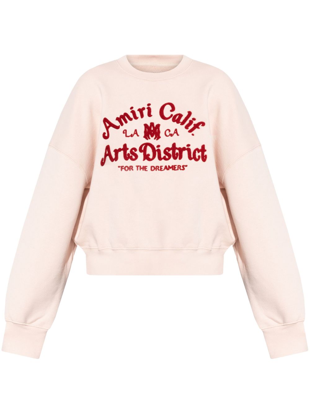 AMIRI logo刺绣毛衣 - 粉色