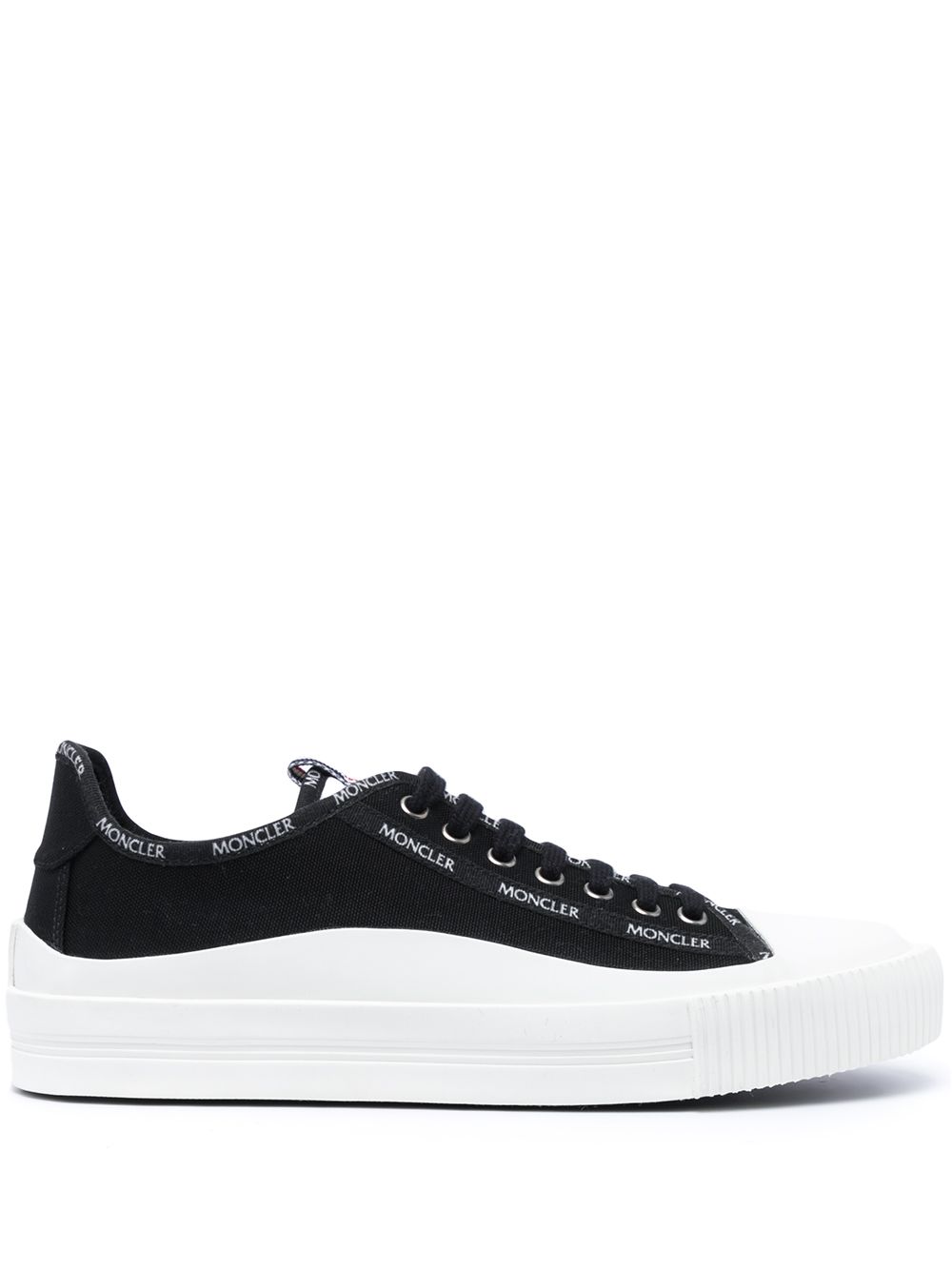 Moncler 盟可睐 Glissiere 低帮帆布板鞋 - 黑色