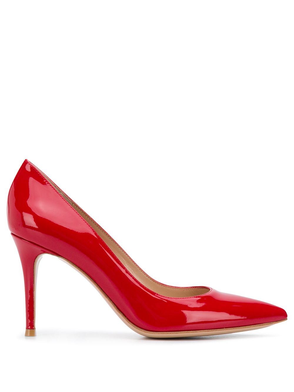 Gianvito Rossi 亮漆细高跟鞋 - 红色