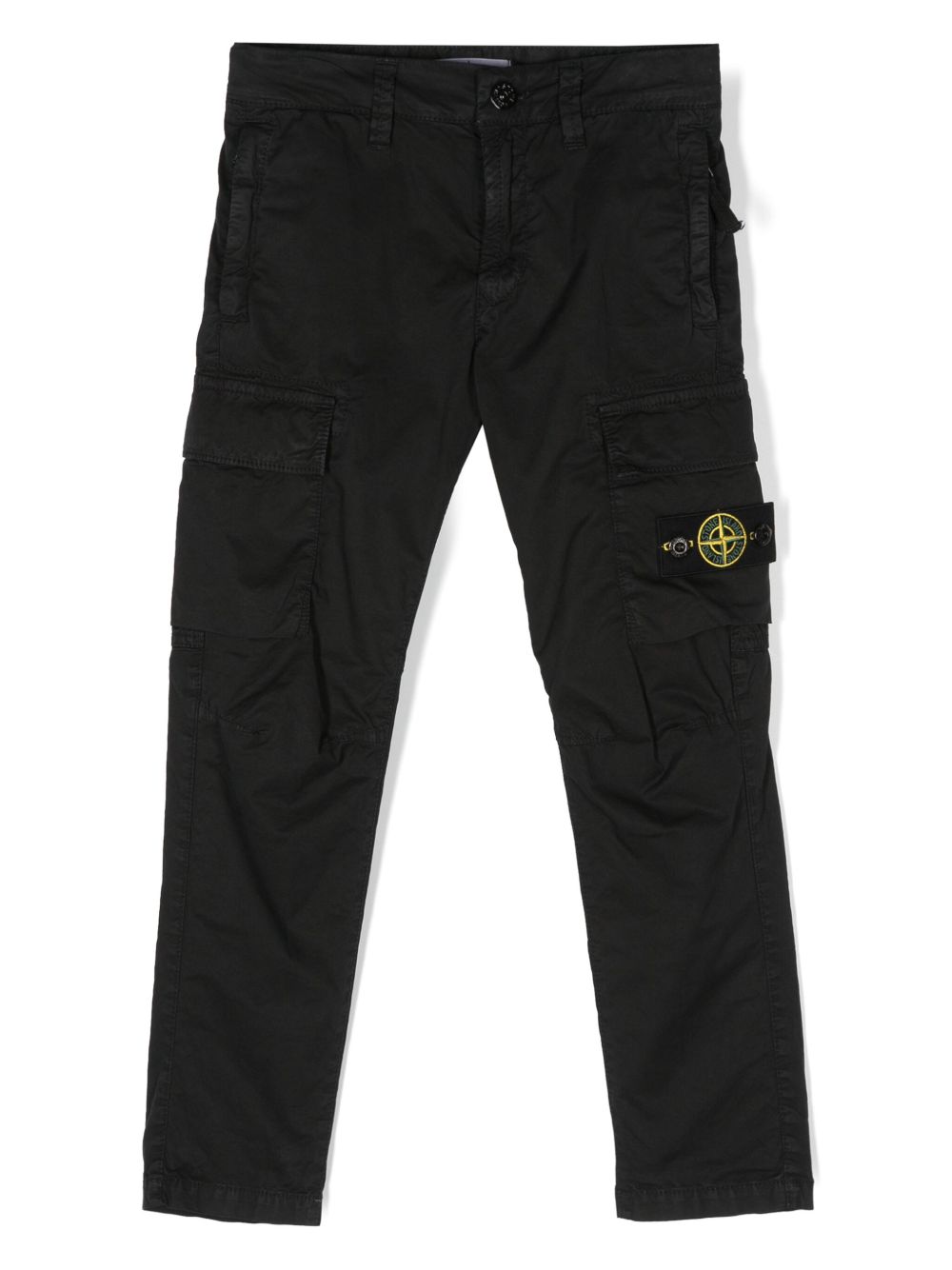Stone Island Junior 修身工装裤 - 黑色