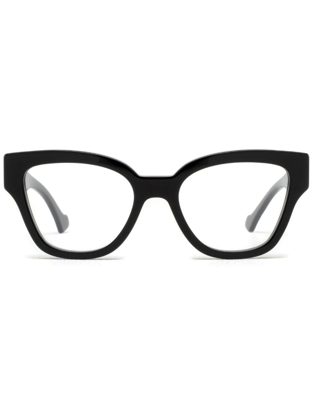 Gucci Eyewear 几何形框眼镜 - 黑色