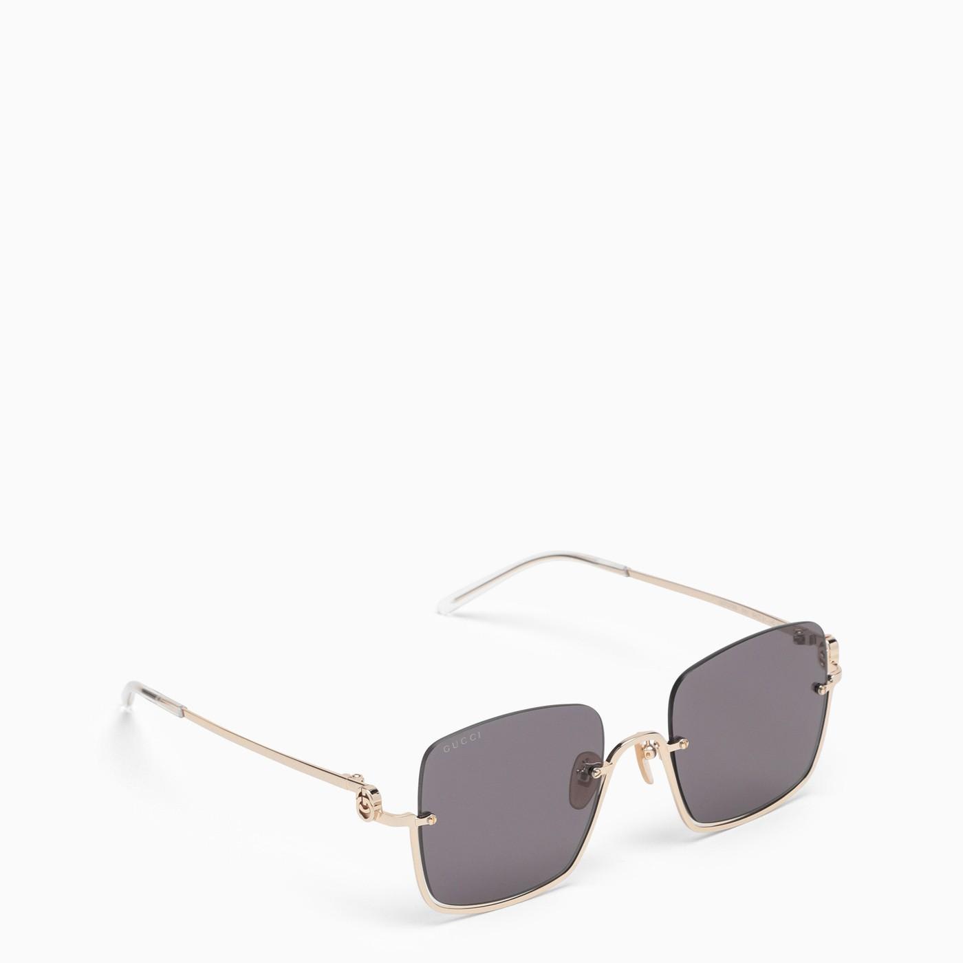 Gucci Eyewear Square Gold Sunglasses