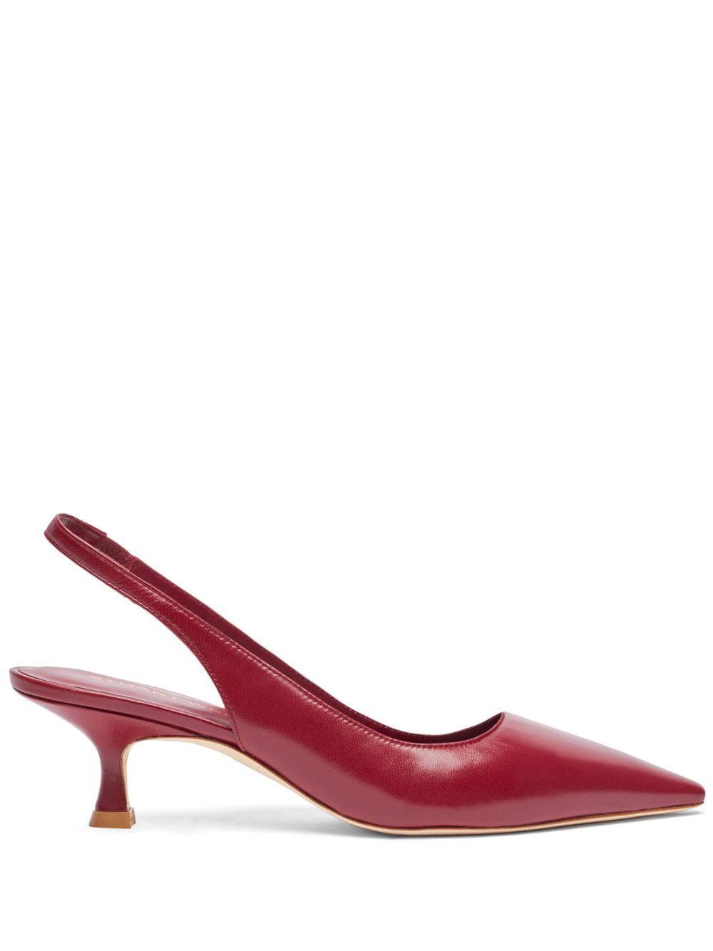 Stuart Weitzman Naomi 皮质低跟鞋（3.5厘米） - 红色