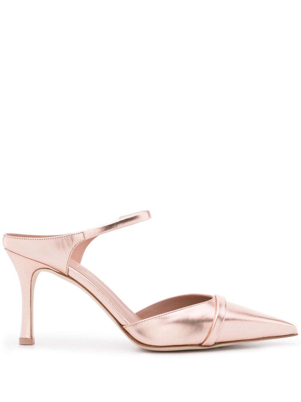 Malone Souliers Uma 金属感高跟穆勒鞋 - 粉色