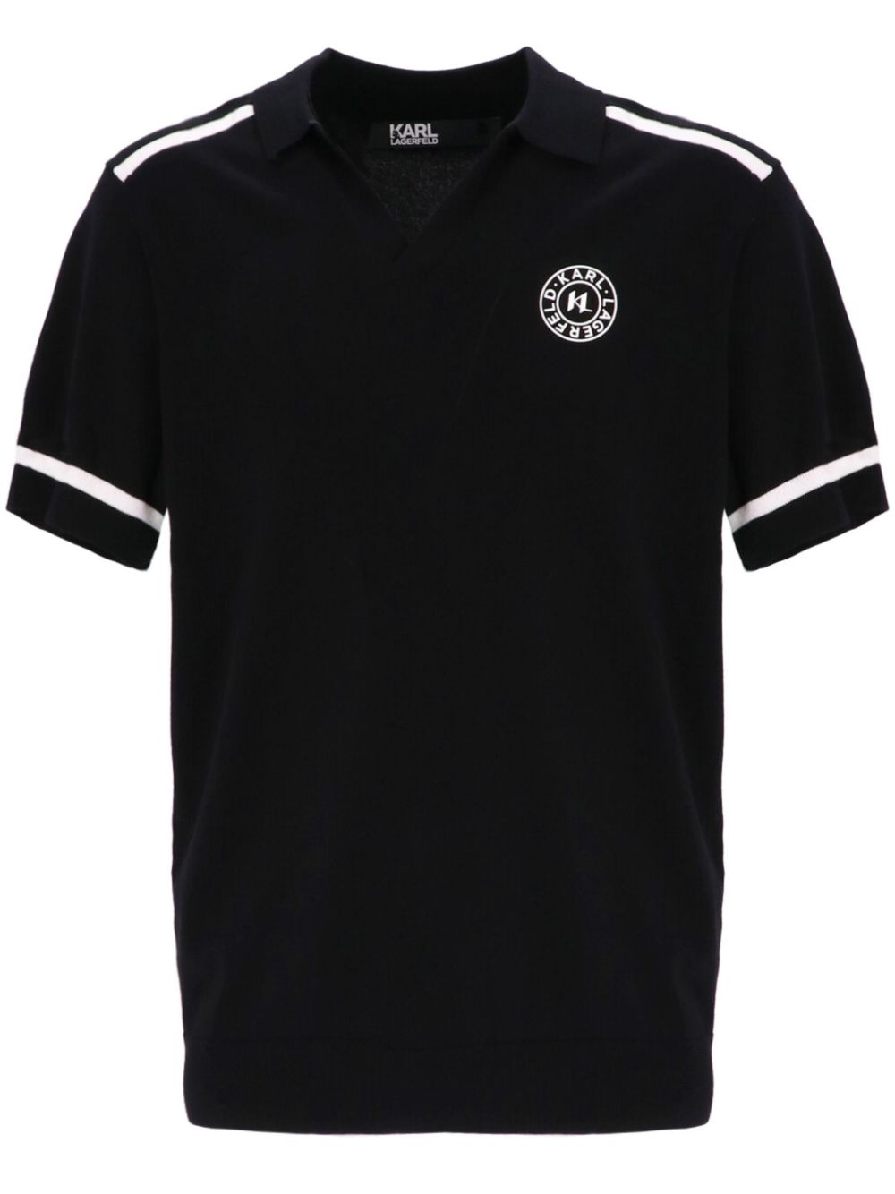 Karl Lagerfeld 标贴polo衫 - 黑色