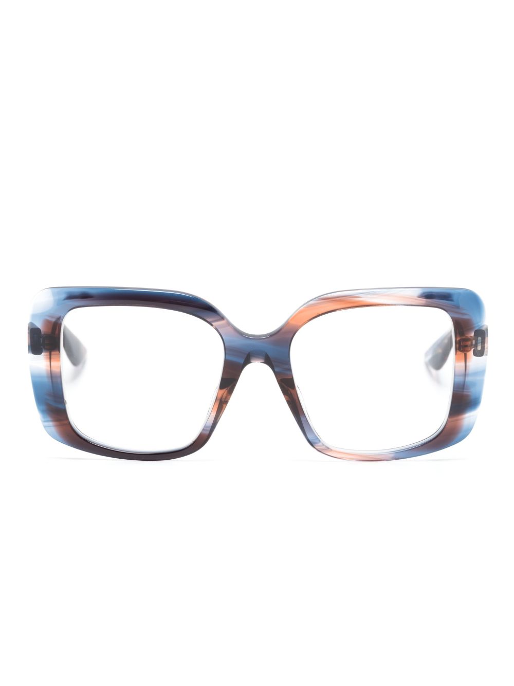 Dita Eyewear Adabrah 超大镜框眼镜 - 褐色