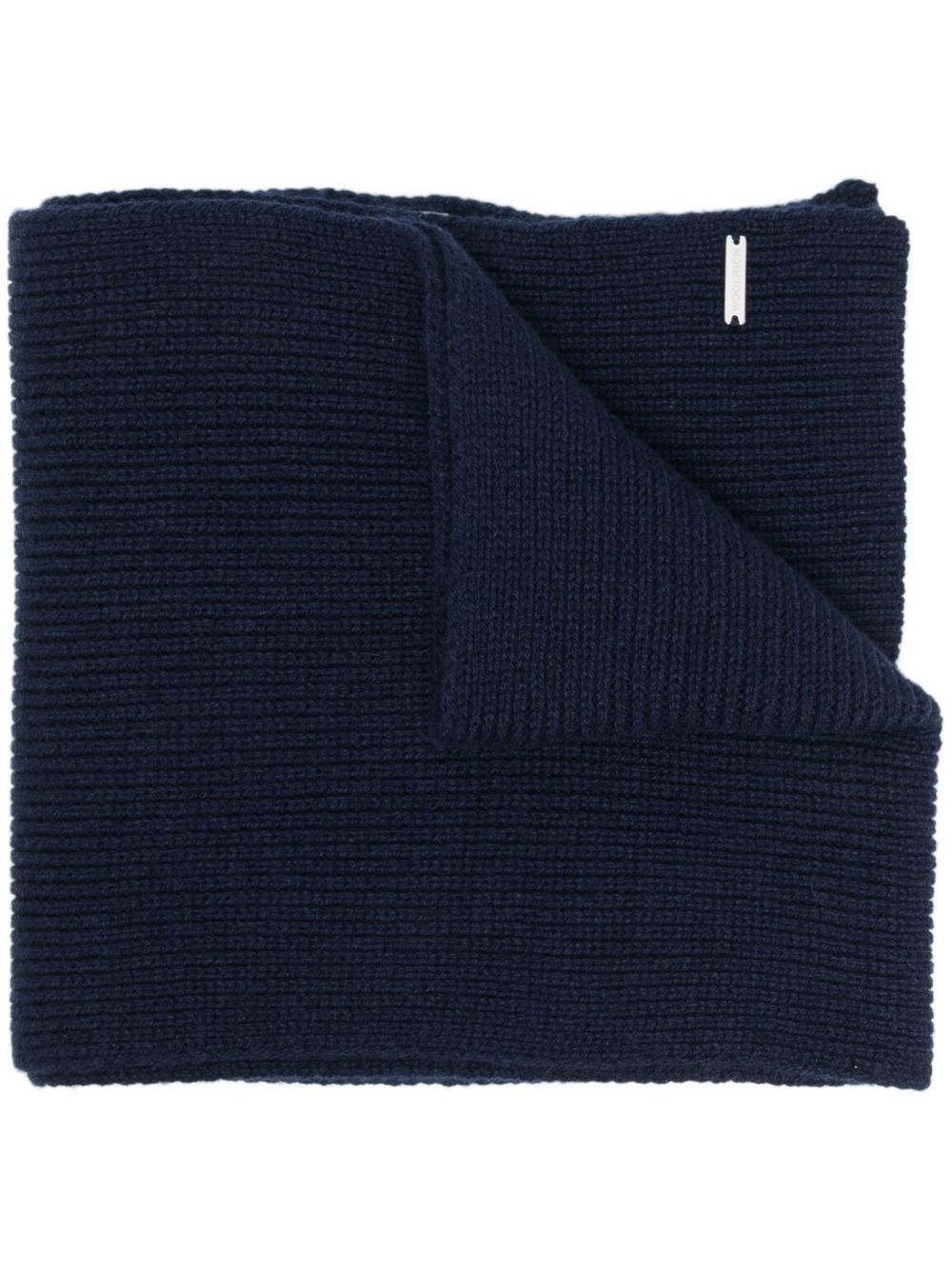 Woolrich 羊绒罗纹围巾 - 蓝色