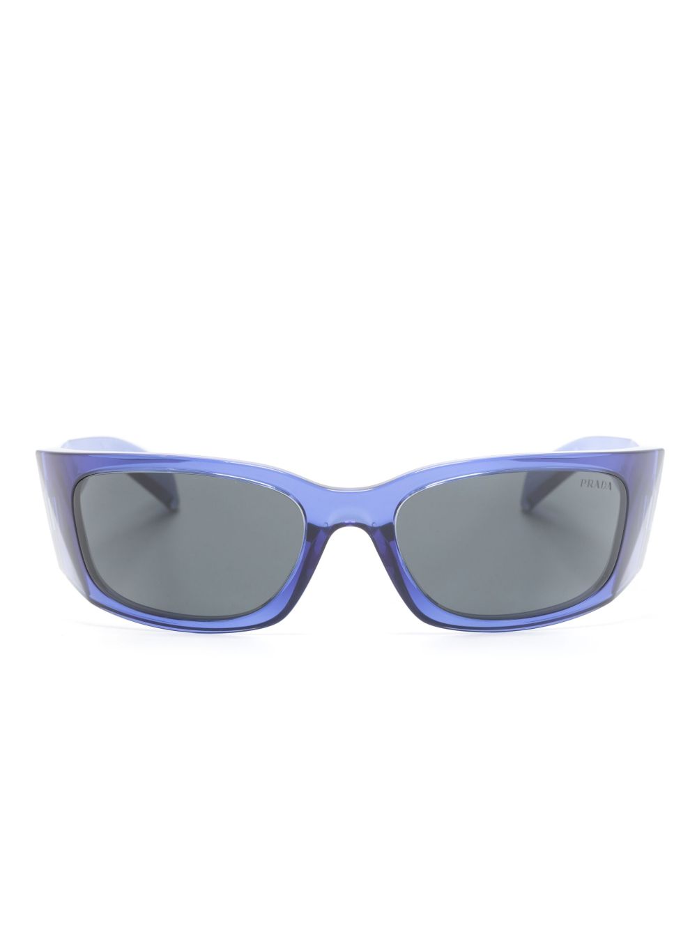 Prada Eyewear 长方形框太阳眼镜 - 蓝色