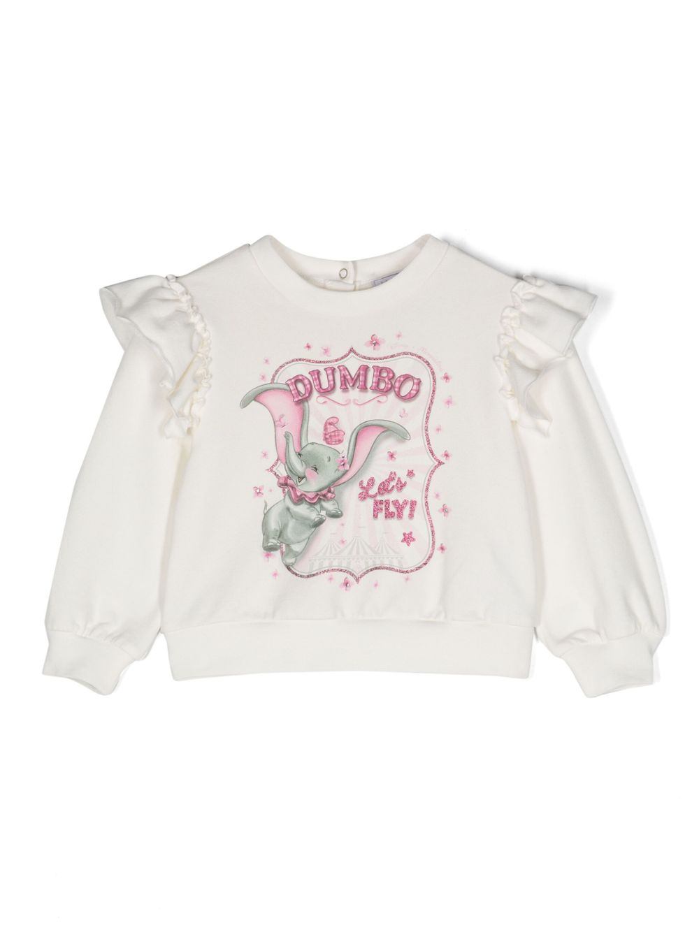 Monnalisa x Disney Dumbo 荷叶边卫衣 - 白色