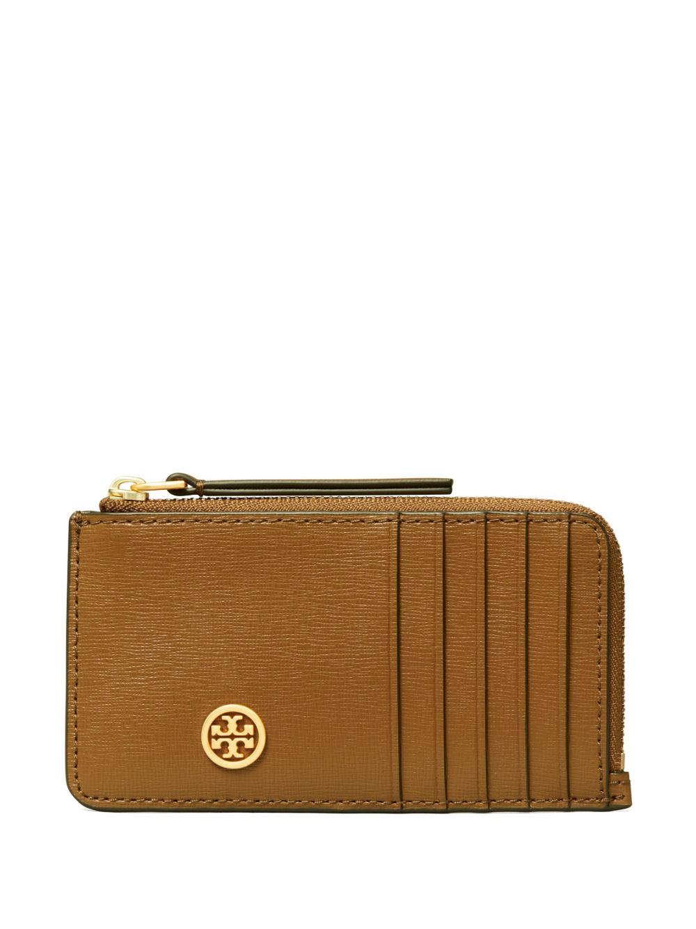 Tory Burch Robinson logo标牌卡夹 - 褐色