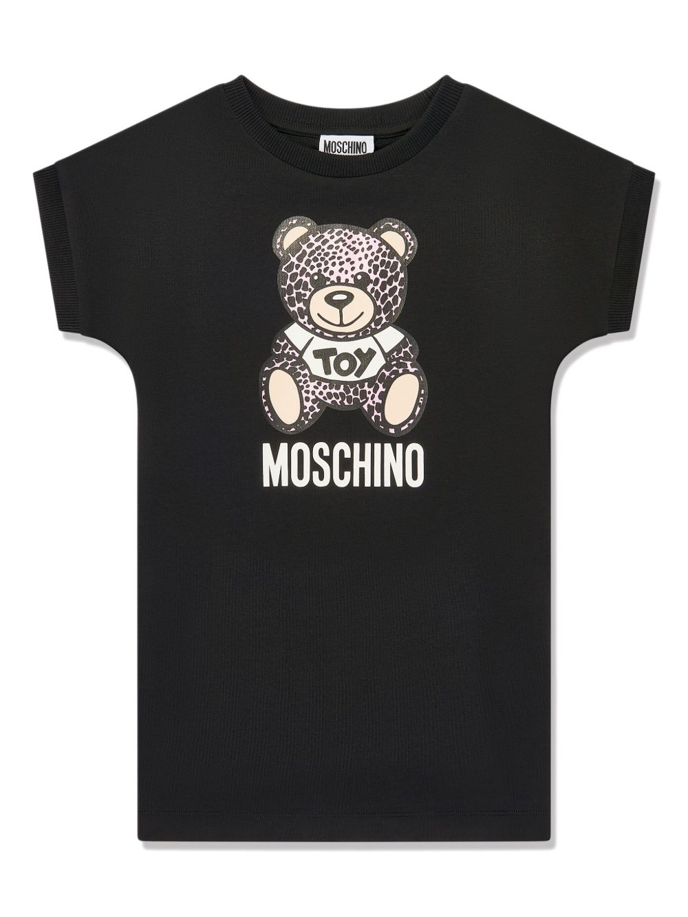 Moschino Kids Teddy Bear T恤式连衣裙 - 黑色