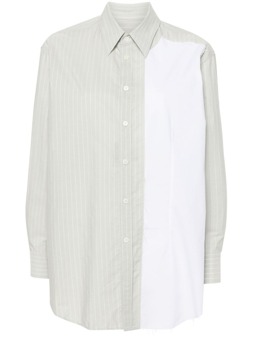 MM6 Maison Margiela 条纹衬衫 - 绿色