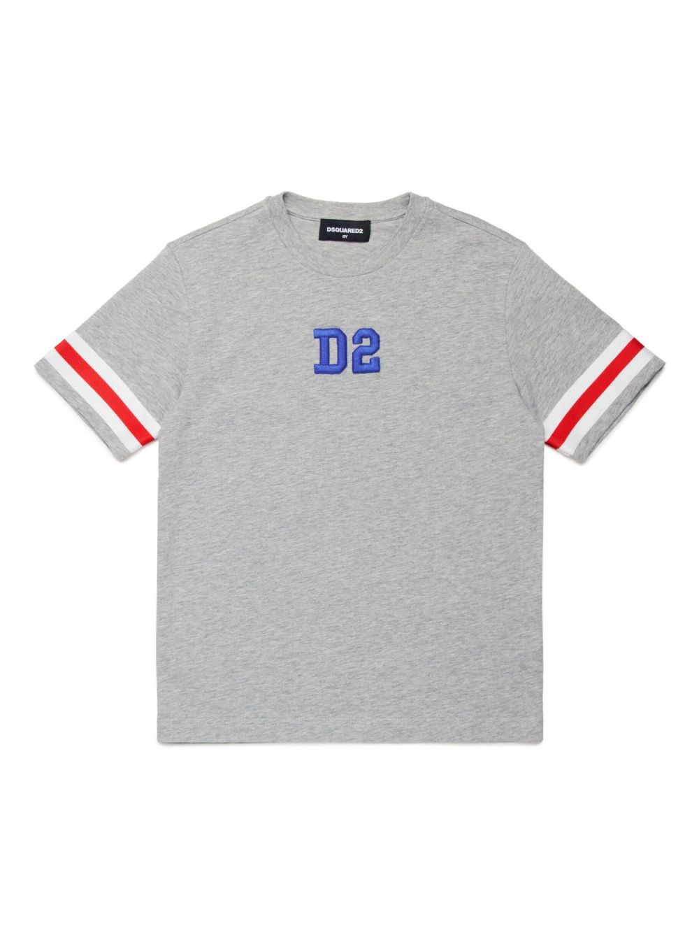 DSQUARED2 KIDS logo刺绣棉T恤 - 灰色