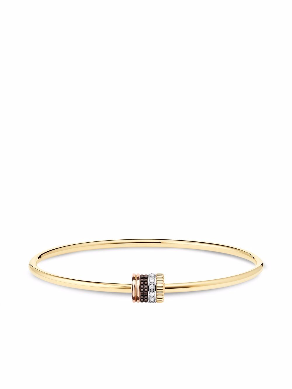 Boucheron 18K黄金白金 Quatre Classique 钻石手镯 - 金色