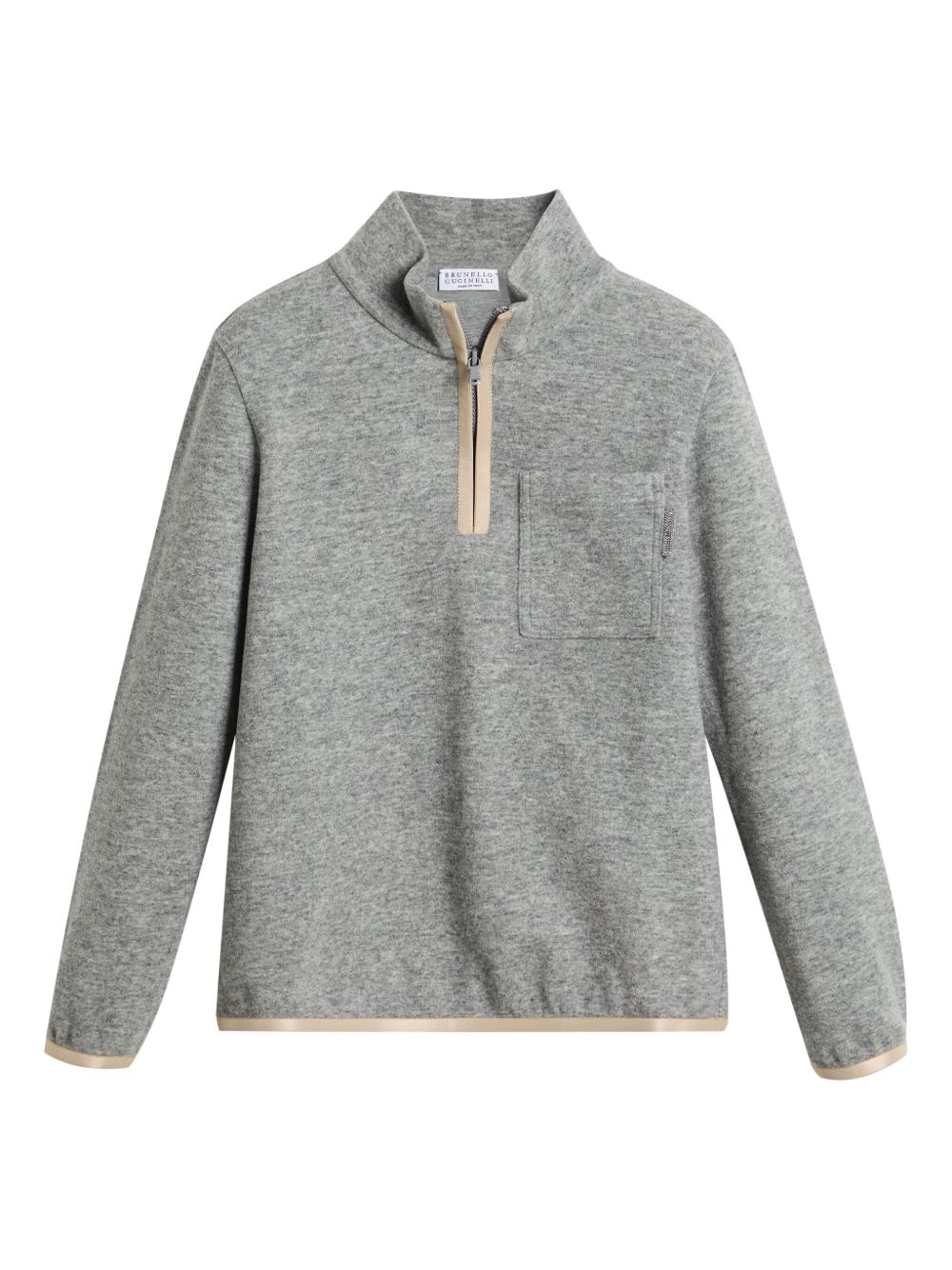 Brunello Cucinelli Kids 高领毛衣 - 灰色