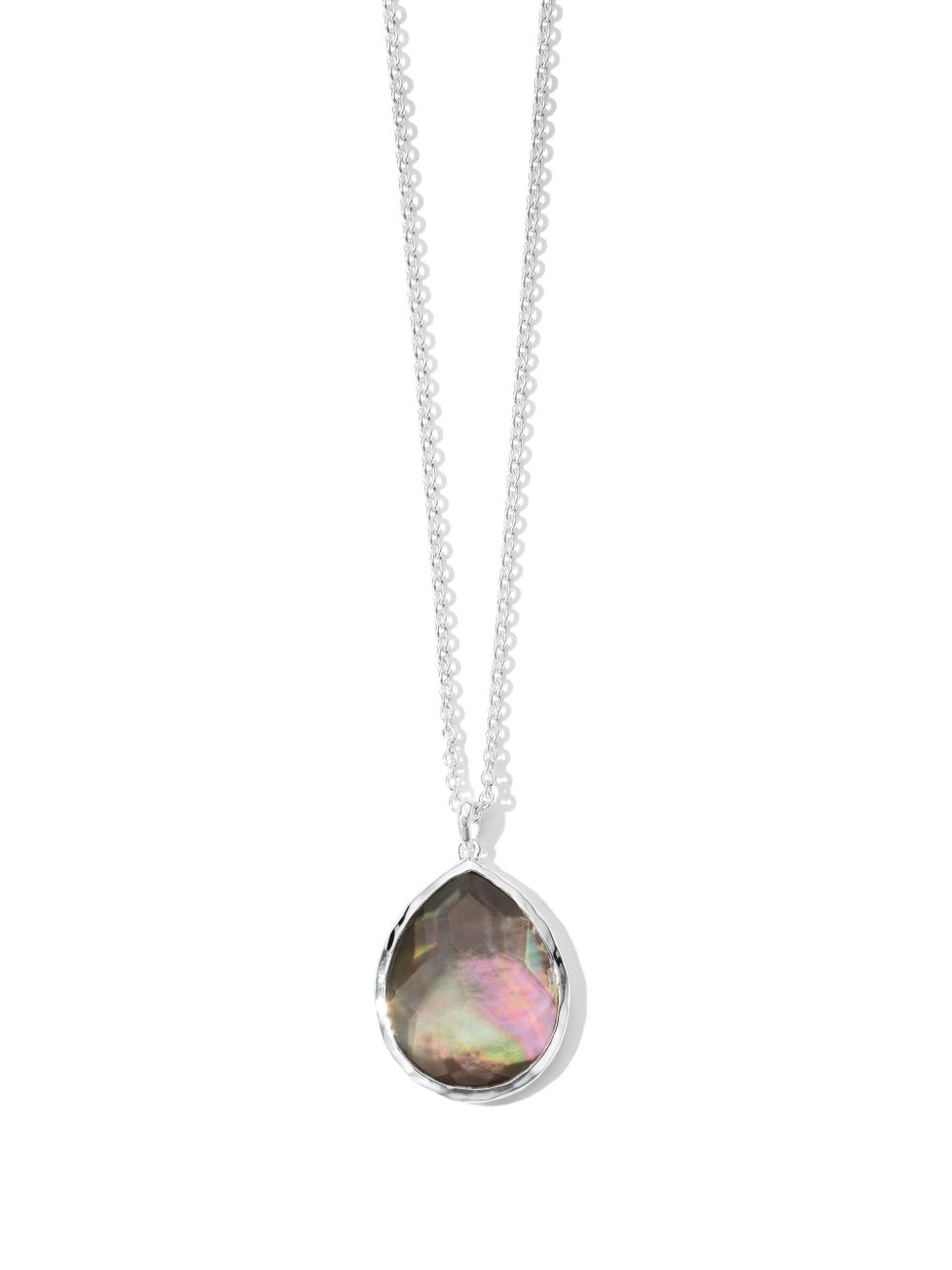 IPPOLITA Rock Candy® Large Teardrop 纯银黑贝壳项链 - 银色