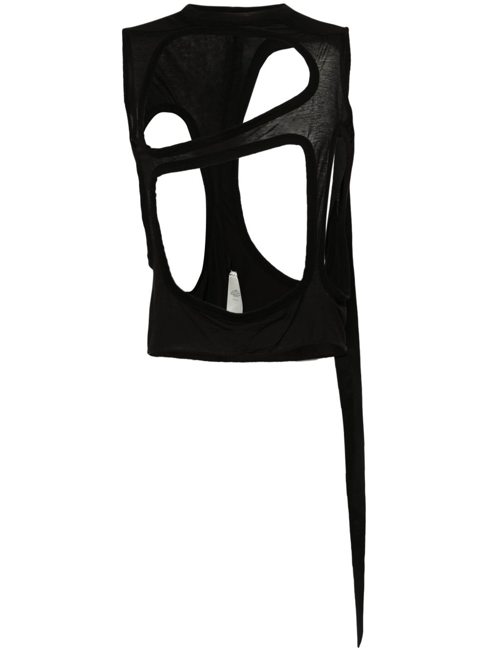 Rick Owens DRKSHDW Membrane 镂空坦克背心 - 黑色