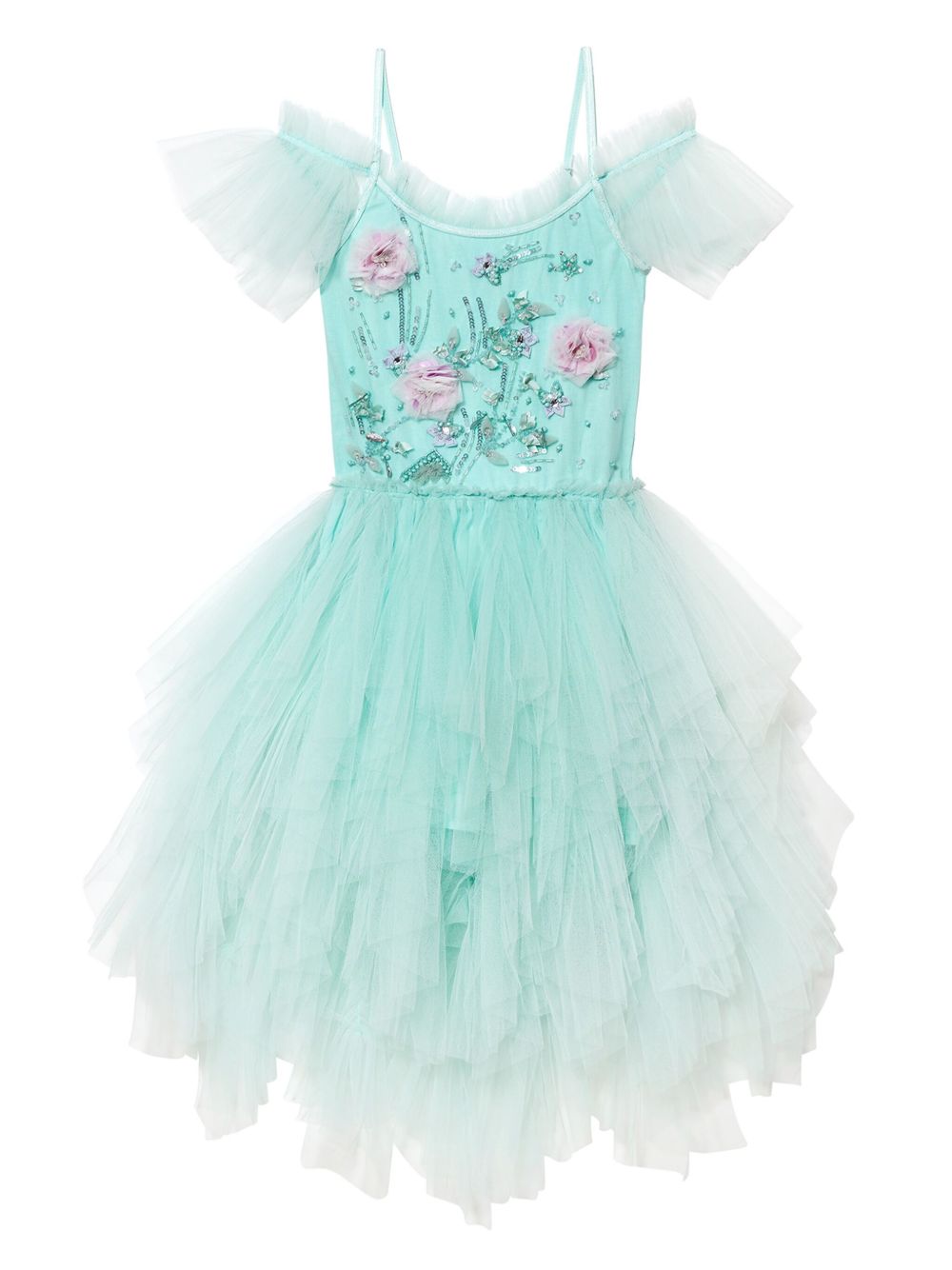 Tutu Du Monde Floating Florals 薄纱连衣裙 - 蓝色