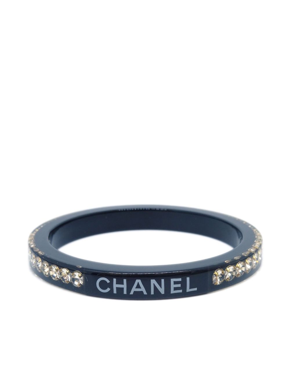 CHANEL Pre-Owned 水钻缀饰手链（2005年典藏款） - 黑色